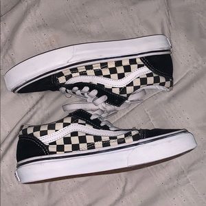 Checkered old skool vans